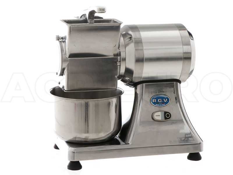 Rallador eléctrico de queso, triturador automático de verduras de acero  inoxidable de 250 W, máquina de procesamiento de alimentos profesional con  5