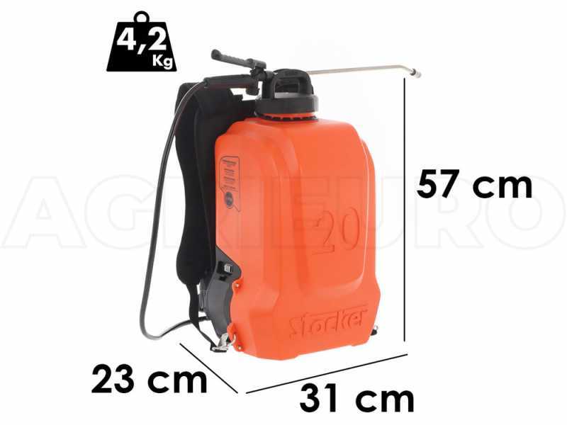 Pulverizador de mochila Stocker Ergo 20 - Bater&iacute;a de litio 20 litros - 5 bar