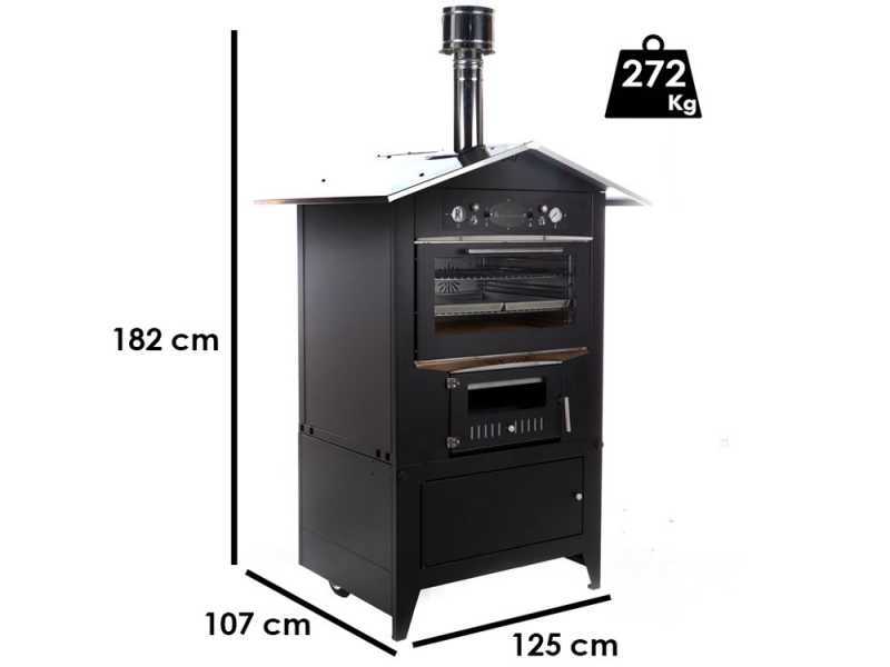 Wood range cooker - COCINA L-07 / CC - HERGÓM - 1 oven / 3 burner /  traditional