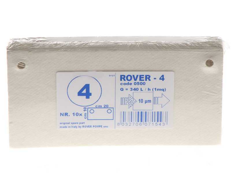 10 cartones filtrantes Rover para bomba con filtro Pulcino - tipo 4