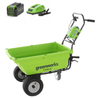 Carretilla el&eacute;ctrica con ruedas Greenworks G40GC Garden Cart 40V - Motocarretilla - 4Ah/40V