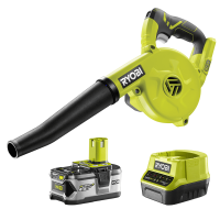 Soplador de bater&iacute;a compacto RYOBI R18TB-0-18V - 4Ah - flujo de aire de 200 km/h