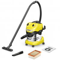 Karcher WD 4 S V-20/5/22 - Aspirador de s&oacute;lidos y l&iacute;quidos - 20 Litri - Bid&oacute;n de acero inoxidable